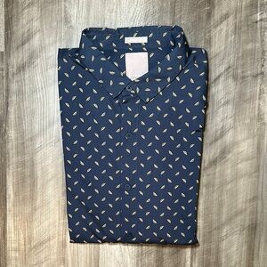 A Frame Feather Regular Fit Long Sleeve Button Down - Large